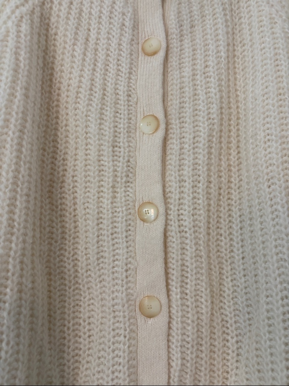Sezane NWOT Emilie Alpaca Wool Blend Cardigan in Ecru Size Medium - Picture 5 of 8